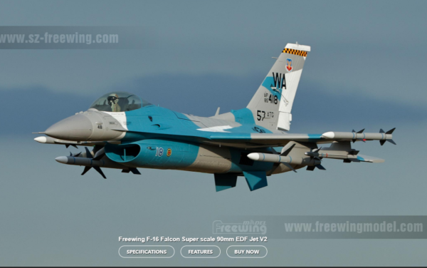 Freewing F-16 V2 High Performance 90mm EDF Jet - PNP