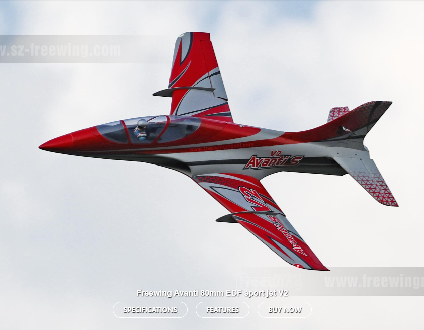 Freewing AvantiS 80mm v2 RED PNP